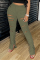 Green Fashion Sexy Ripped Sports Trousers