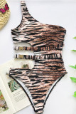 Multicolor Sexy Printed One-piece Swimsuit