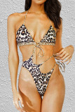 LeopardPrint Sexy Fashion Printed One-piece Swimsuit