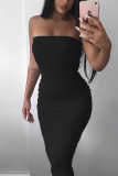 Black Sexy Sleeveless Off Shoulder Dress
