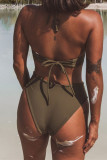 Green Sexy Fashion Hollow Swimsuit Set