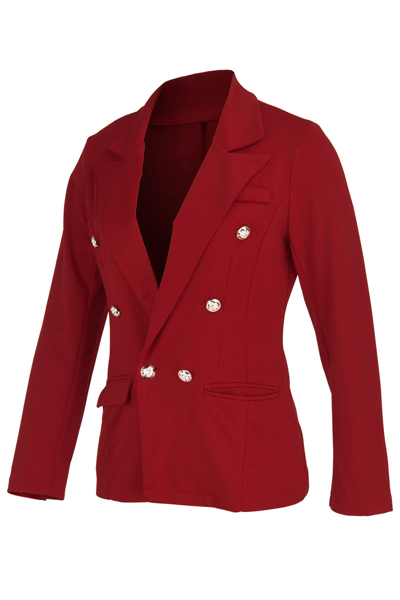 Casual Daily Buttons O Neck Outerwear