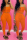 Orange Fashion Sexy Sling Top Trousers Slim Set
