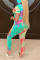 BlueRed Fashion Casual Printed T-shirt Trousers Set