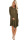 Army Green Sexy Cap Sleeve Long Sleeves V Neck Swagger Knee-Length Patchwork Solid 
