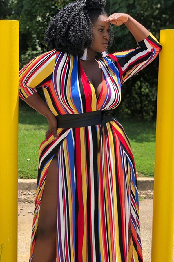 

Stripe Fashion adult Sexy V Neck Striped Stripe