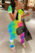 Yellow Fashion Casual Tie-dye Printed Two-piece Set