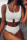White Nylon Two Piece Suits Solid Patchwork Fashion adult Sexy Bikinis Set