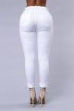 White Fashion Sexy Skinny Pure Trousers