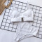 White Nylon Two Piece Suits Solid Patchwork Fashion adult Sexy Bikinis Set