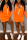 Orange Sexy Fashion Long Sleeve Hooded Dress
