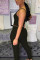Black Sexy Fashion Suspender Top Trousers Two-piece Set
