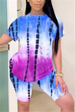 Multicolor Fashion Casual Tie-dye Printed Two-piece Set