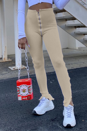 Apricot Fashion Casual Stitching Sports Trousers