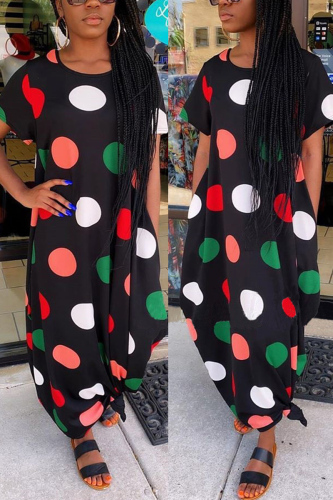Dot Fashion Casual Printed Loose Dress