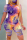 Purple Fashion Casual Printed T-shirt Shorts Set