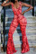 Red Sexy Fashion Printed Sling Jumpsuit