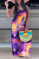 PurpleOrange Fashion Sexy Printed Suspender Dress