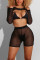 Black Sexy Perspective Mesh Swimsuit Set