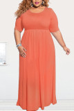 Red Fashion Sexy Plus Size Short Sleeve Dress
