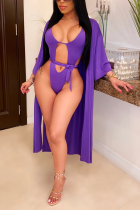 Purple Sexy Fashion Bikini Swimsuit Set