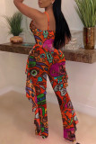 Multicolor Sexy Fashion Printed Sling Swimsuit Two-piece Set