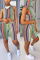 Multicolor Fashion Print Sleeveless Top Shorts Set