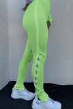 Green Fashion Casual Stitching Sports Trousers
