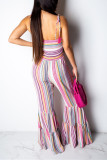 Multicolor Sexy Fashion Sling Trumpet Jumpsuit