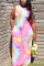Pink Fashion Sexy Printed Loose Sleeveless Dress