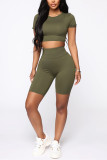 Army Green Fashion Casual Sports Two-piece Set