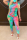 GreenRed Fashion Casual Printed T-shirt Trousers Set
