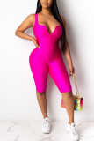 Pink Fashion Sexy Tight Sling Sports Romper