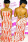Orange Milk. Fashion Ma'am adult Sexy Off The Shoulder Sleeveless Halter Neck Swagger Floor-Length Tie and 