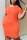 Orange Fashion Casual Round Neck Short Sleeve Dress