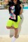 Black Fashion Casual Color Printing Top Suit