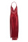 Champagne Fashion Sexy Solid Backless Slit Halter Sleeveless Dress Dresses