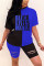 BlueBlack Fashion Casual Printed Short Sleeve Shorts Set