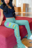 Grey Fashion Casual Letter Printed Sports Pants