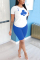Black Fashion Casual Printed T-shirt Shorts Set