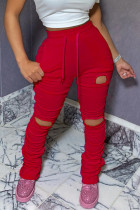 Red Fashion Casual Slim Track Pants