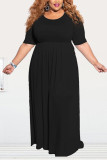 Red Fashion Sexy Plus Size Short Sleeve Dress