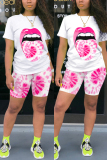 PinkTongue Fashion Casual Printed T-shirt Shorts Set