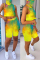 GreenTie-dye Fashion Print Sleeveless Top Shorts Set
