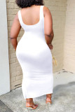 White Sexy Fashion Tight Sleeveless Dress