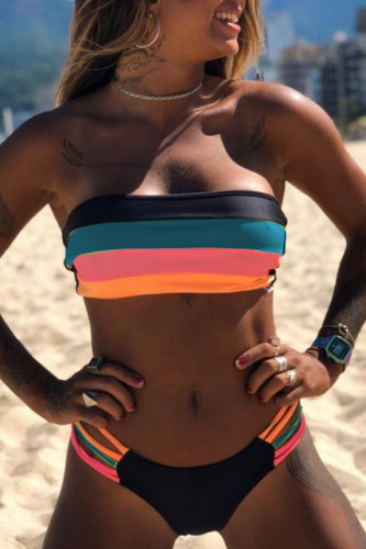 Blue Sexy Fashion Sleeveless Swimsuit Set
