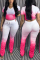 Rose Red Fashion Gradient Printed T-shirt Trousers Set