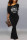Black Fashion Casual Letter Print Basic Oblique Collar Regular Jumpsuits