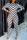 Black Casual Striped Patchwork Half A Turtleneck Skinny Jumpsuits