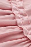 Pink Sexy Fashion Sleeveless Halter Dress